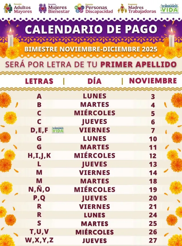 calendario de pagos